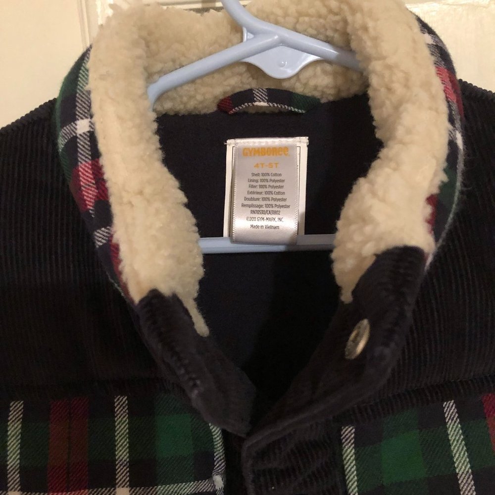 Gymboree Plaid Print Puffer Vest - Picture 3 of 3